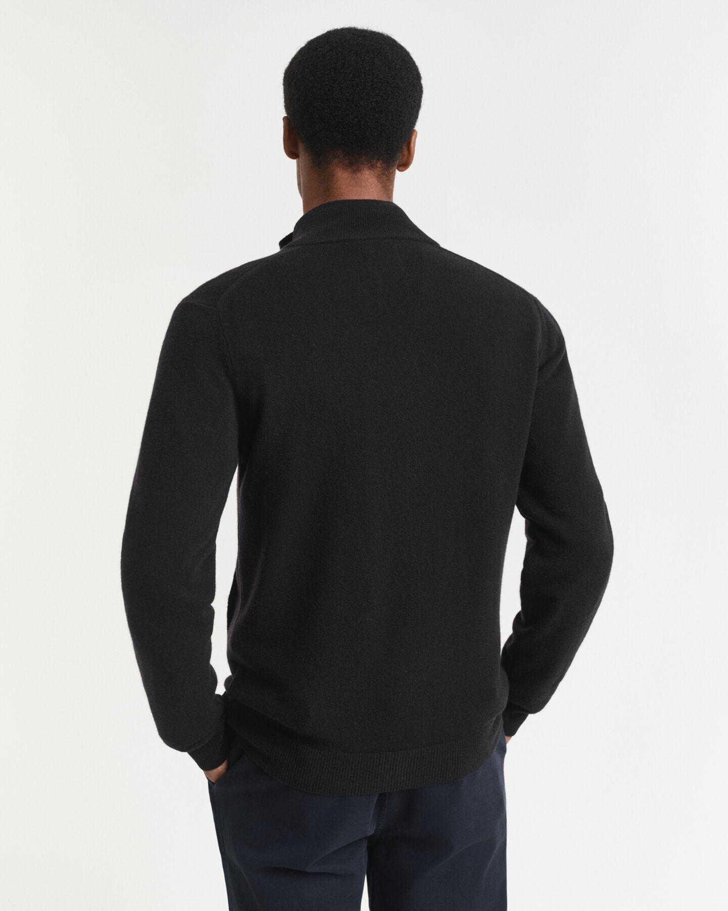 Cárdigan de lana de oveja muy fina con cremallera