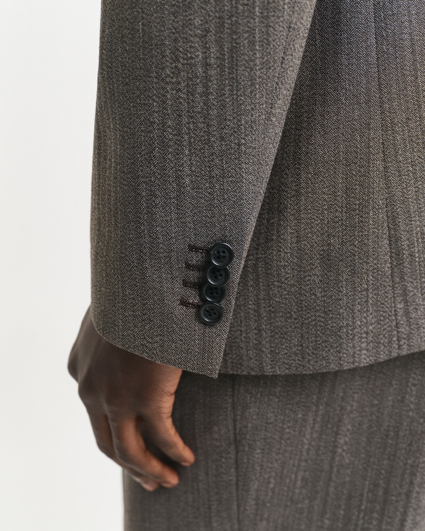 Chaqueta de traje con diseño de espiga