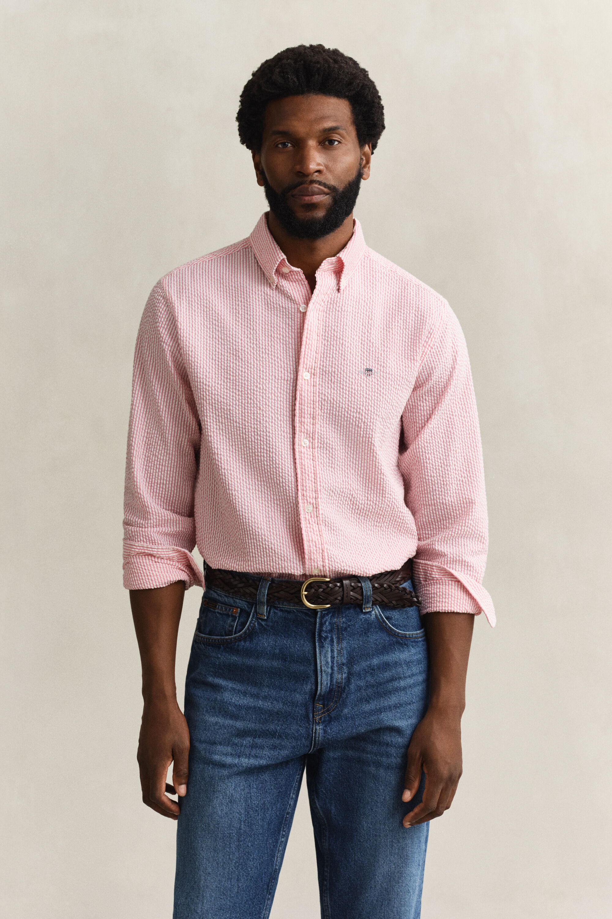 Camisa Regular Fit de sirsaca a rayas