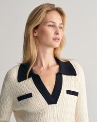 Jersey tipo polo de punto de ochos