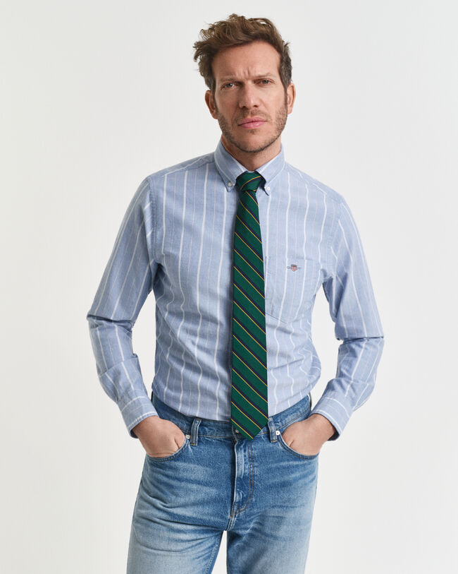 Camisa Oxford clásica Regular Fit a rayas