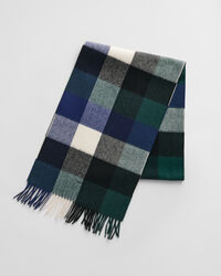 Bufanda de lana merino a cuadros