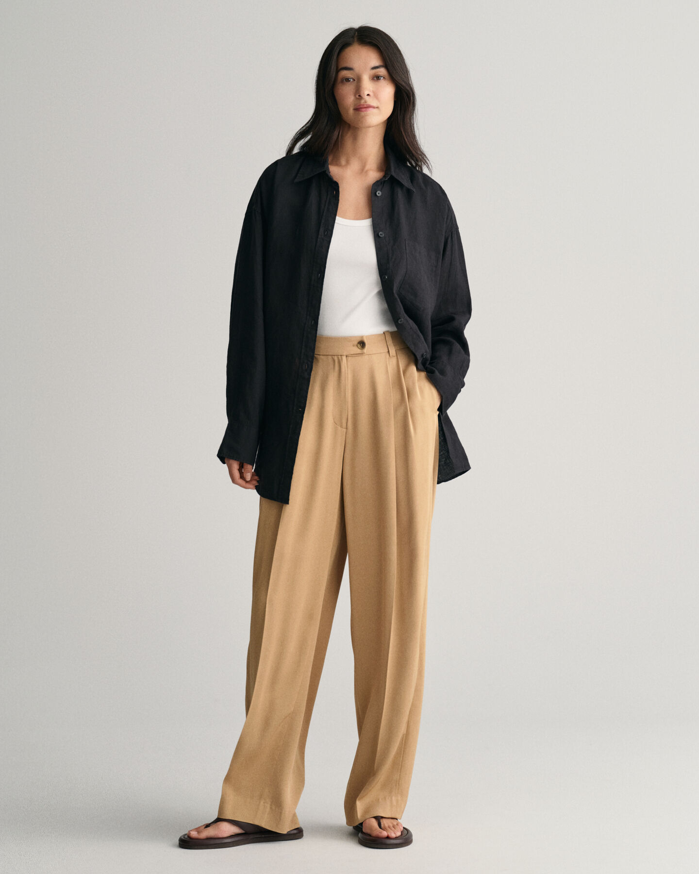 Camisa extragrande de lino