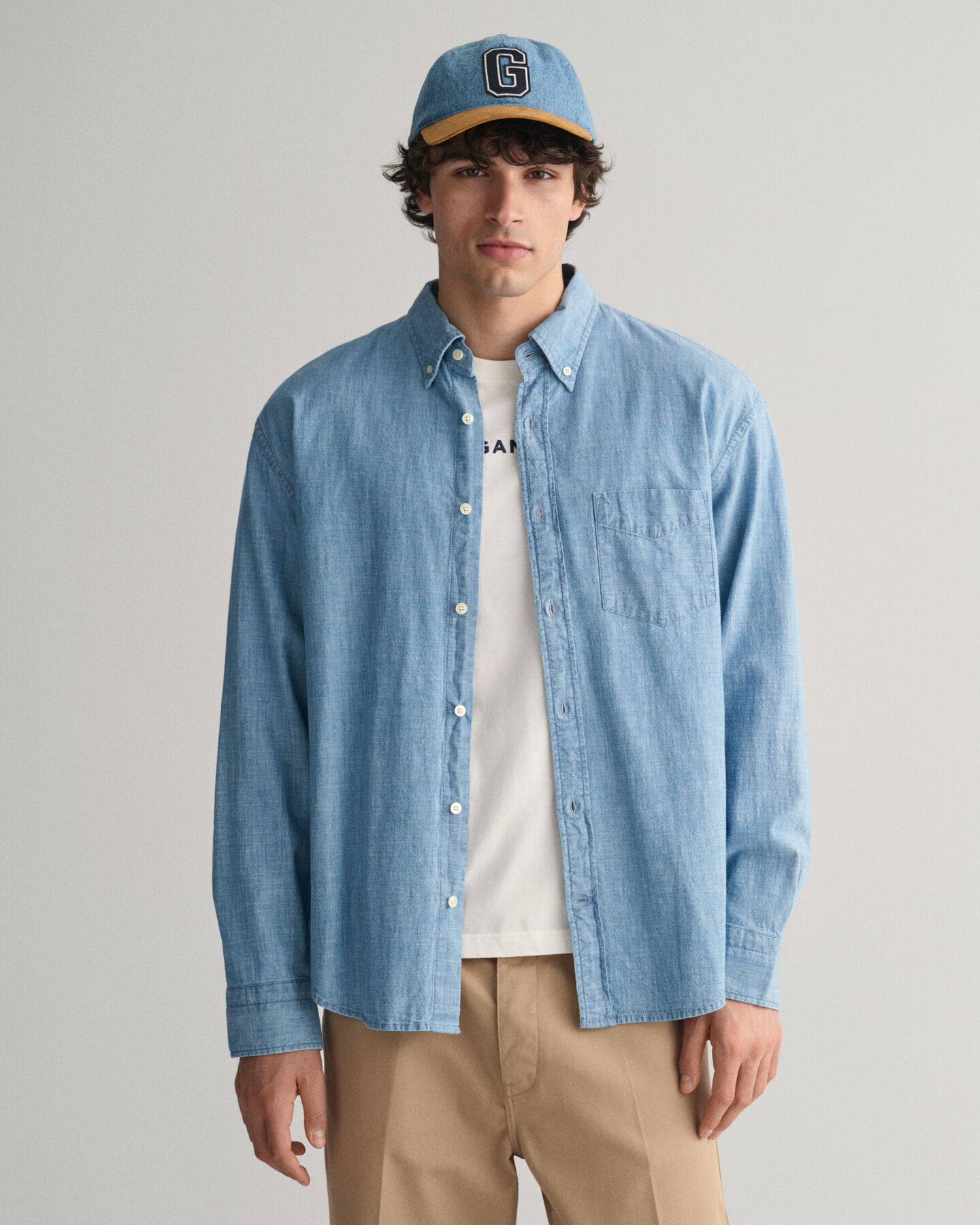 Camisa Relaxed Fit de cambray