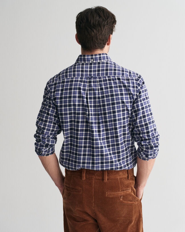 Camisa Regular Fit de sarga ligera a cuadros