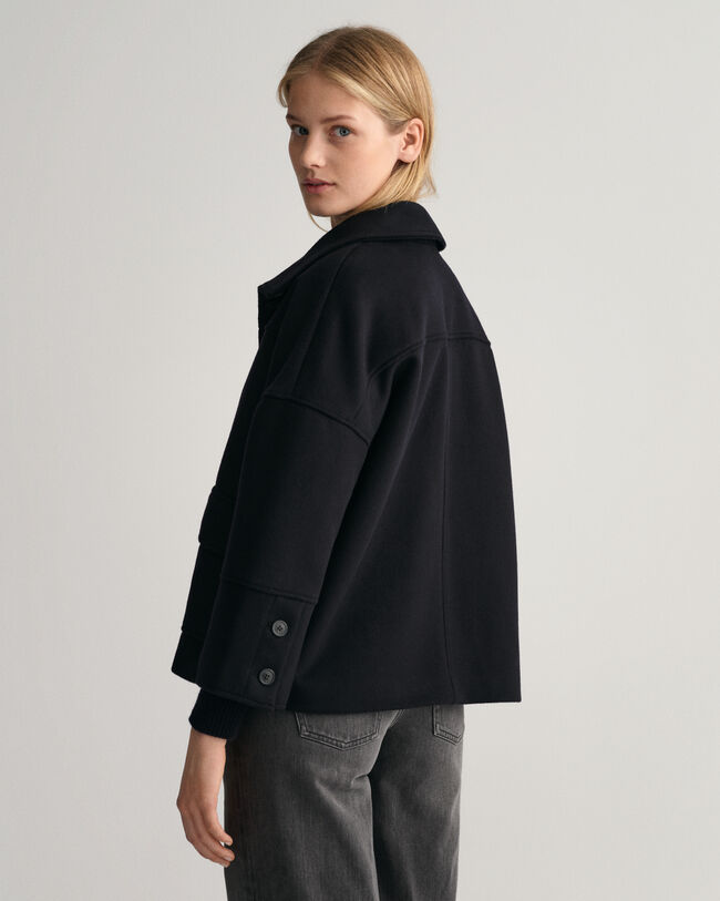 Chaqueta corta de mezcla de lana