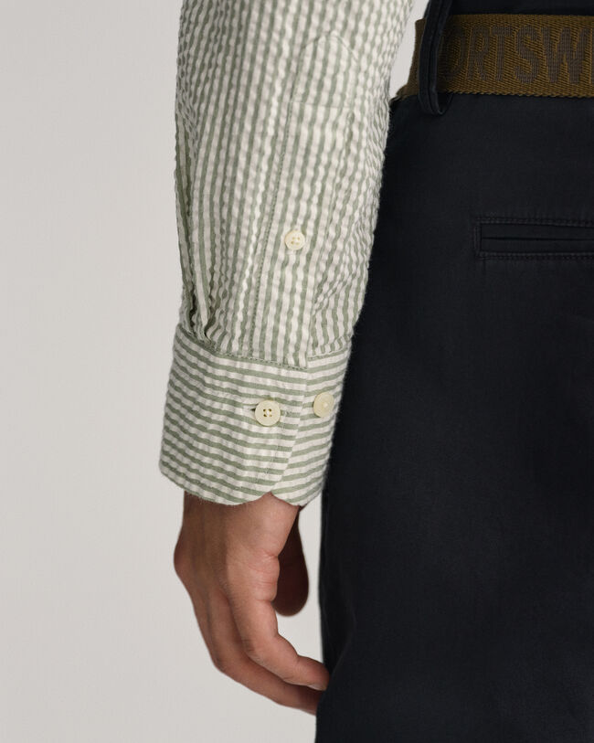 Camisa Regular Fit Seersucker