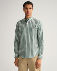 Camisa Oxford Regular Fit a rayas anchas