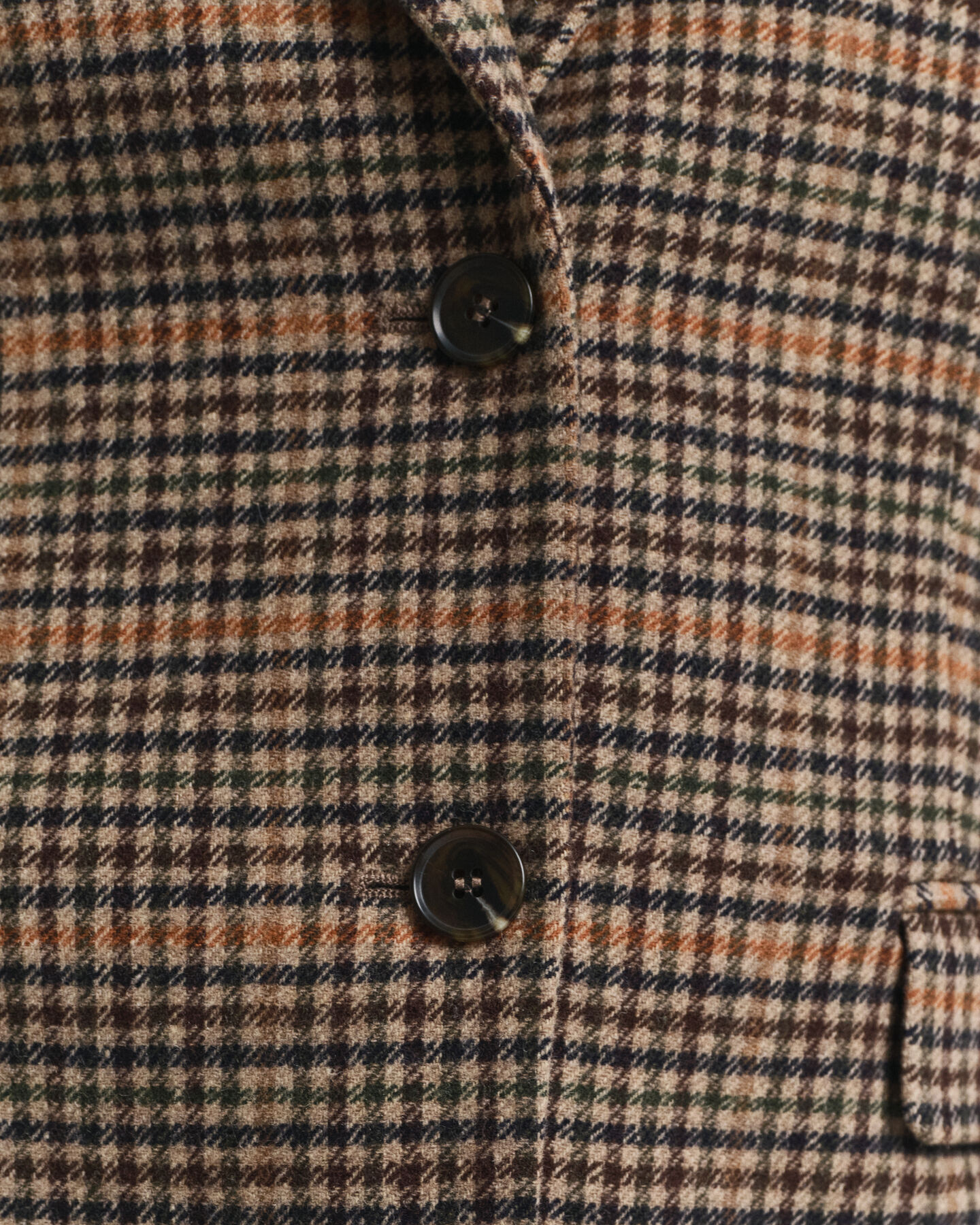 Americana Regular Fit de lana con diseño de pata de gallo