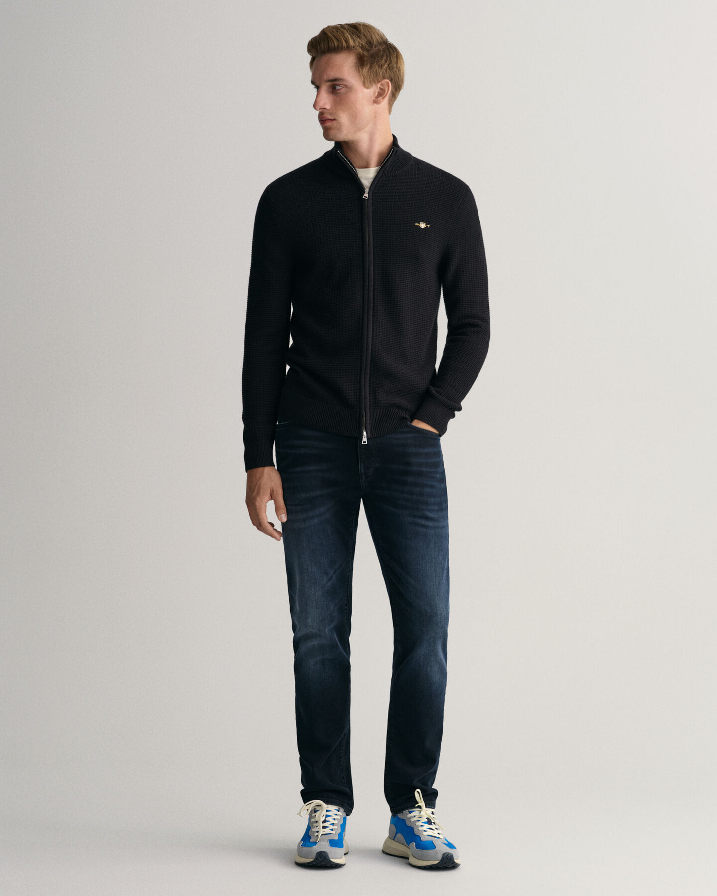 Cárdigan de algodón Textured