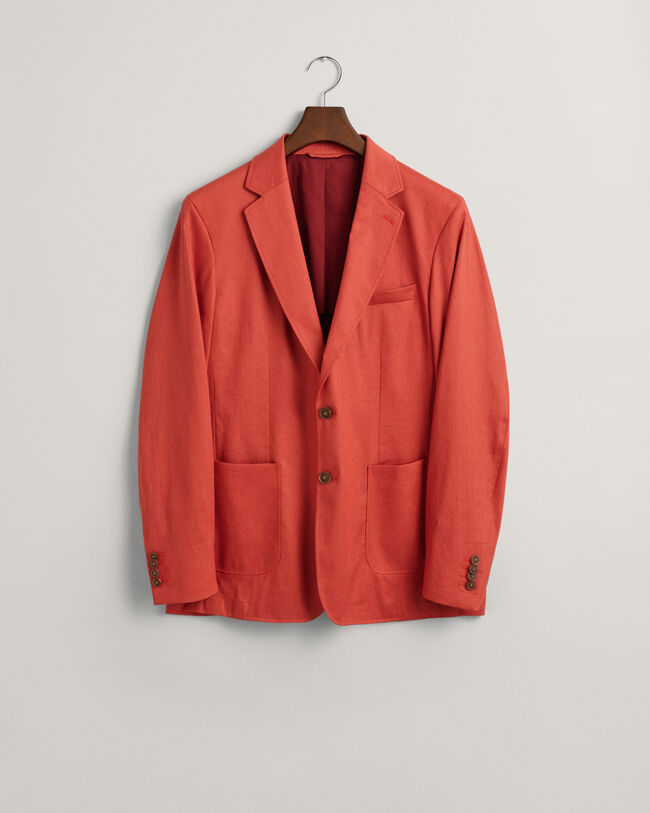 Americana de traje en algod&oacute;n y lino