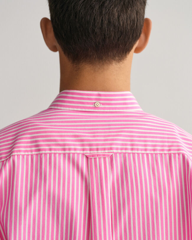 Camisa Regular Fit de manga corta en velarte a rayas