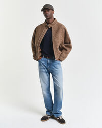 Jersey de cuello redondo en lana de oveja muy fina