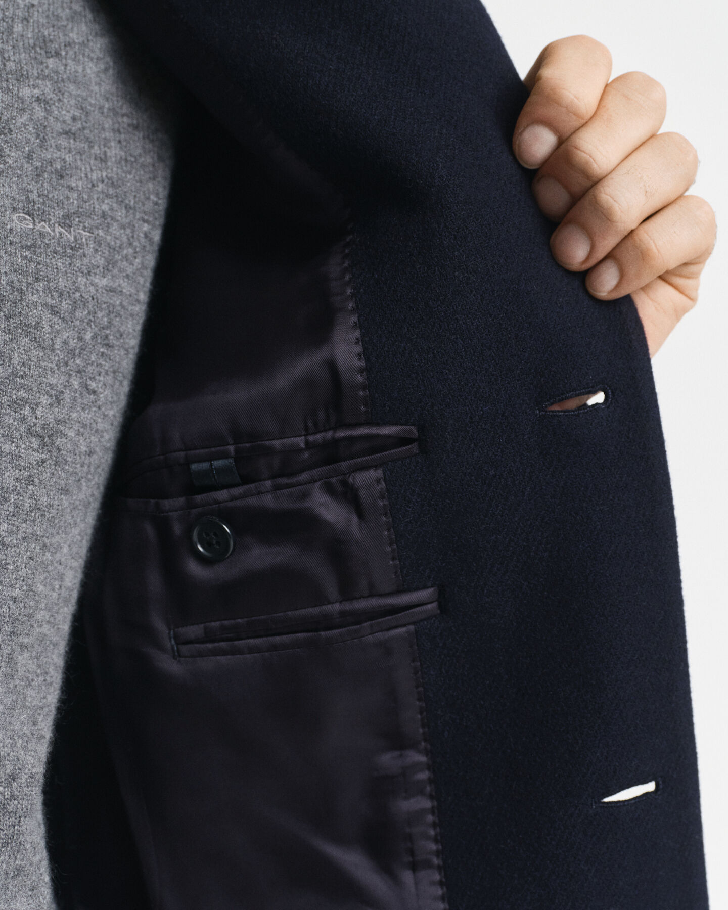 Abrigo de lana clásico