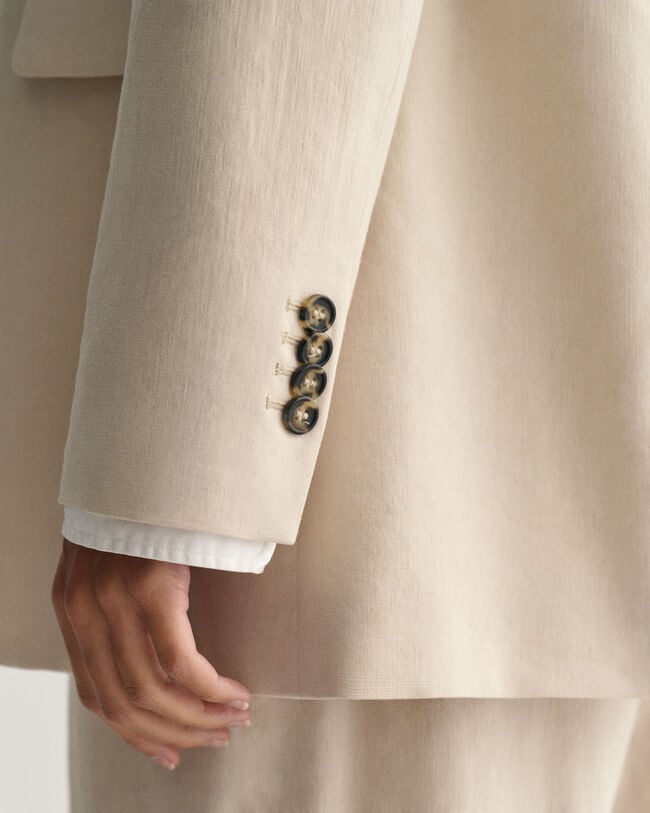 Americana Regular Fit de lino elástico