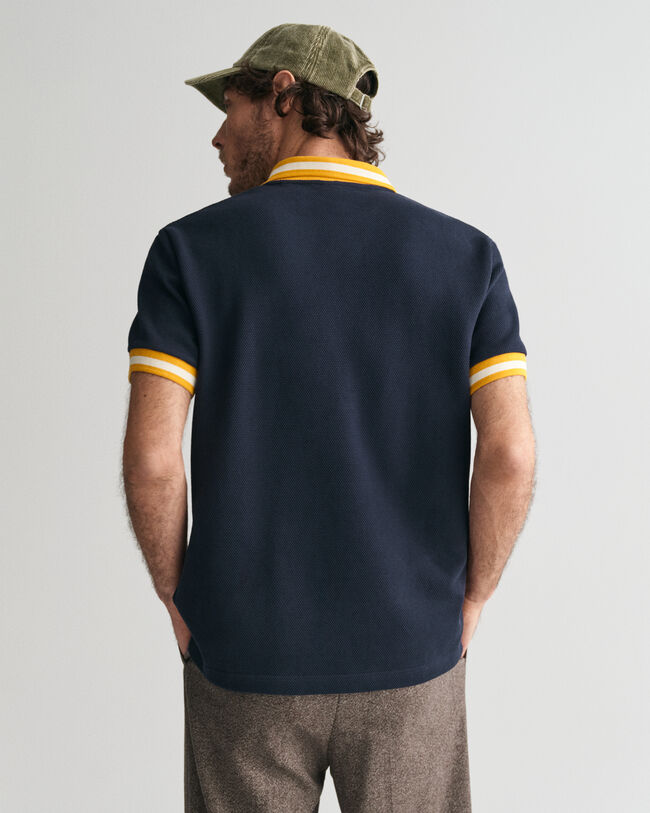 Polo de piqué con textura de ojo de perdiz