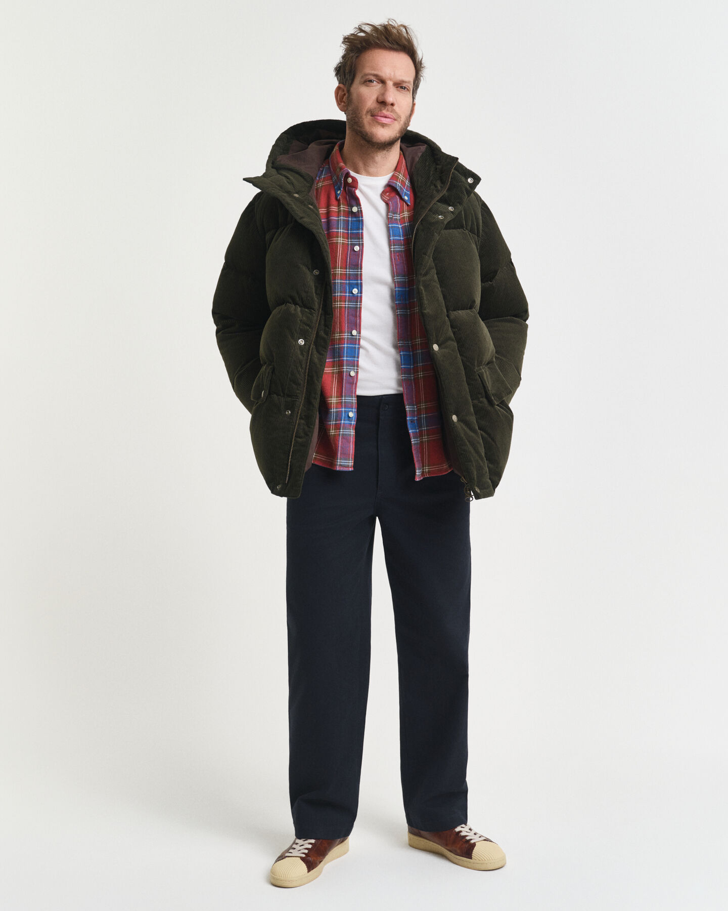 Camisa Relaxed Fit de sarga a cuadros