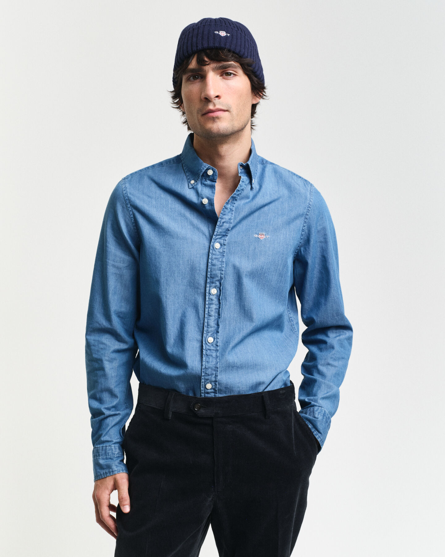Camisa Slim Fit añil