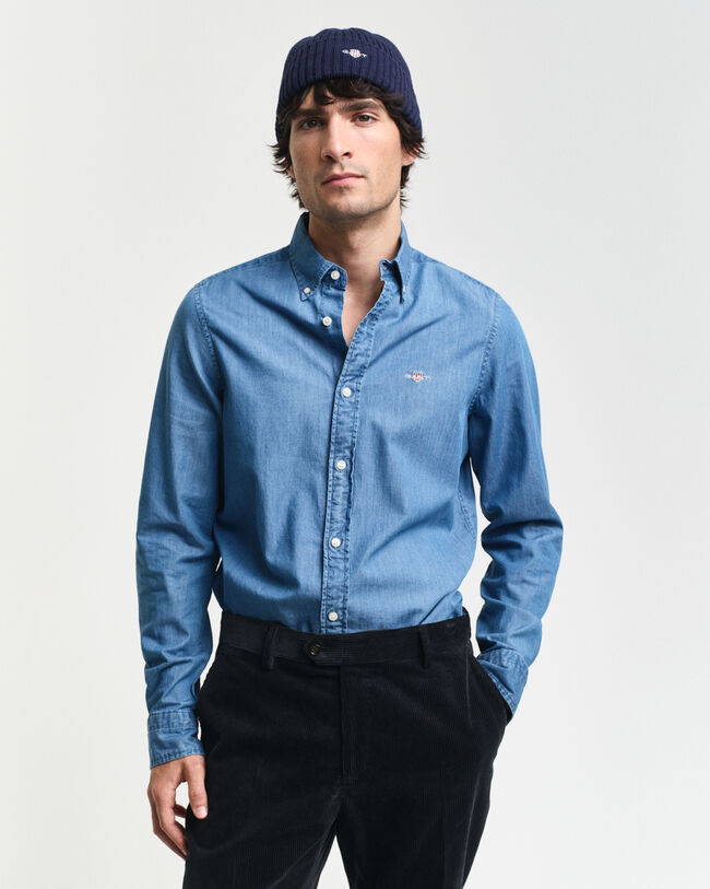 Camisa Slim Fit añil