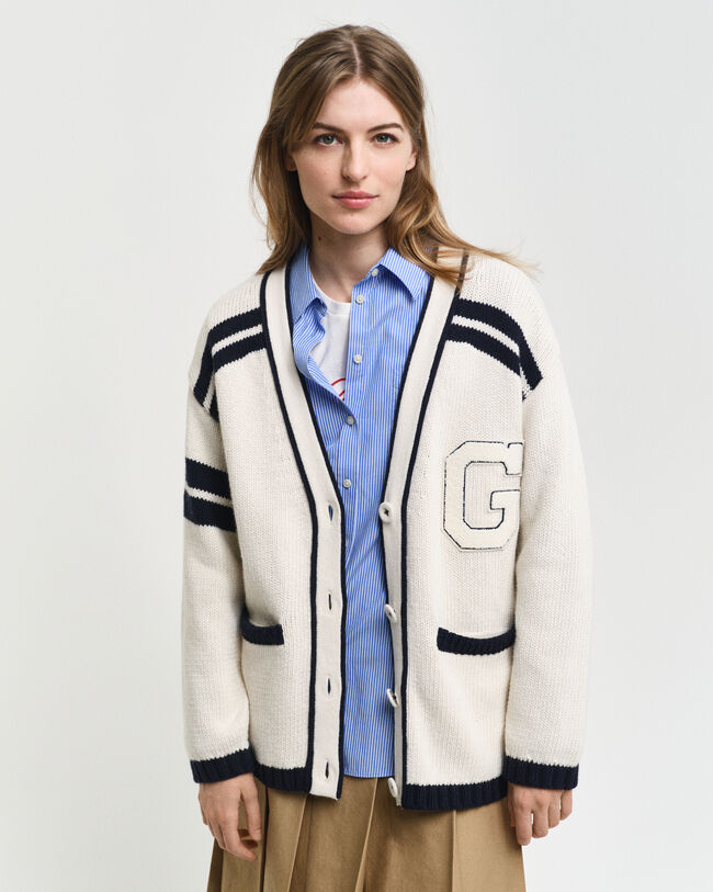 Cárdigan con cuello de pico GANT Varsity