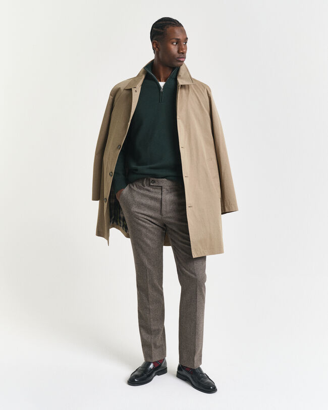 Jersey de algodón con media cremallera Casual