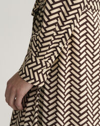 Vestido camisero acampanado Geometric