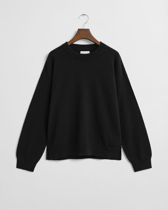 Jersey de cuello redondo en lana de oveja muy fina