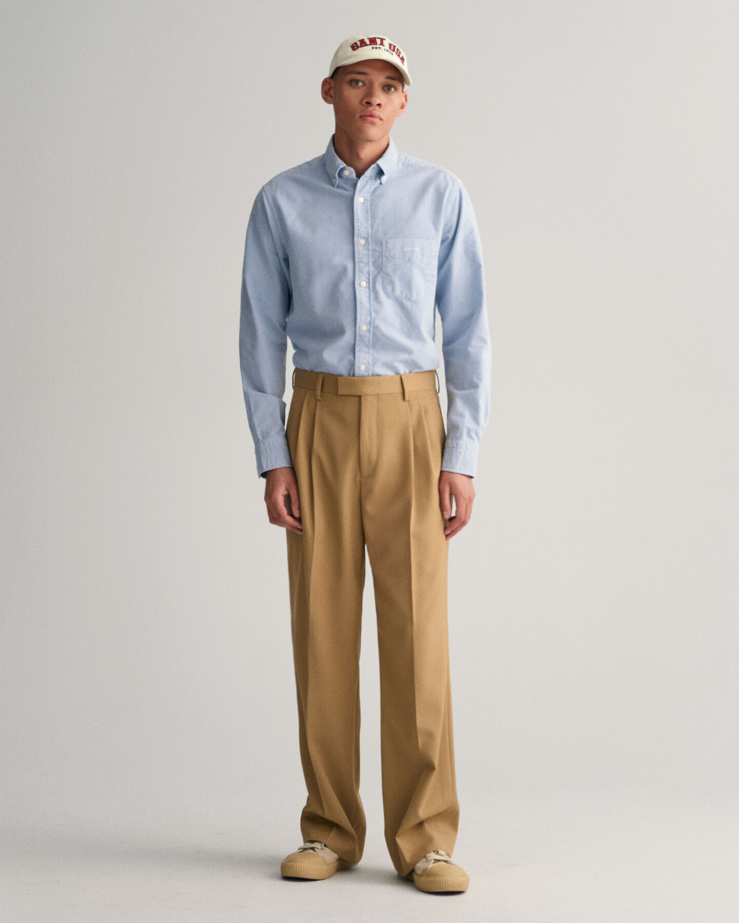 Camisa Oxford Regular Fit cepillada