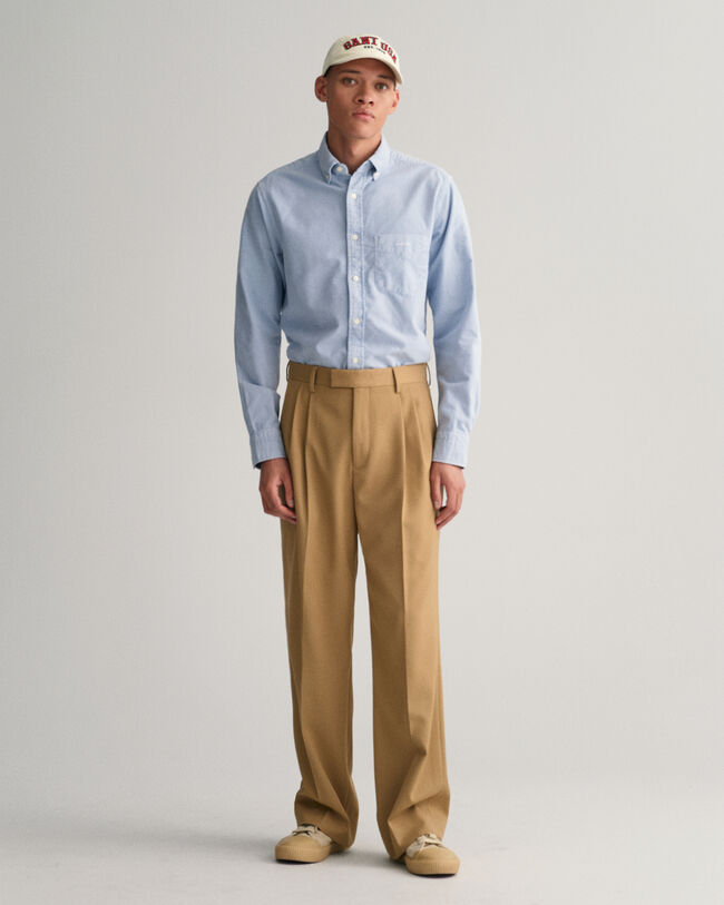 Camisa Oxford Regular Fit cepillada