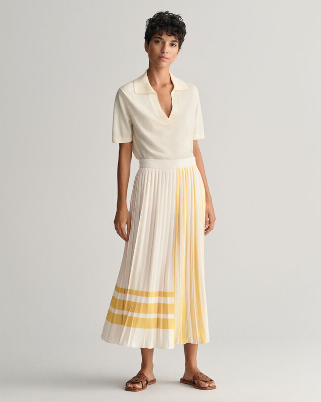 Falda plisada a rayas