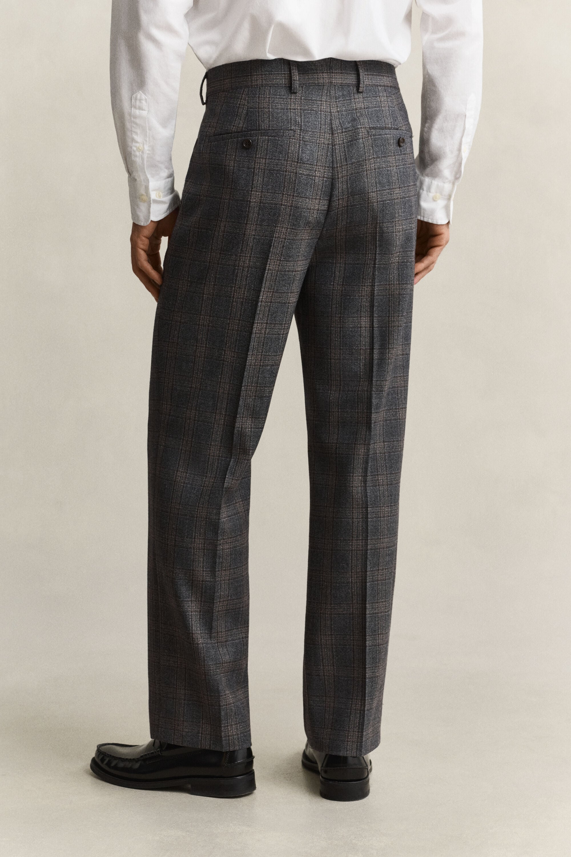 Pantalones de traje a cuadros Glen