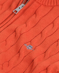 Jersey de punto de ochos de algodón con media cremallera Teens