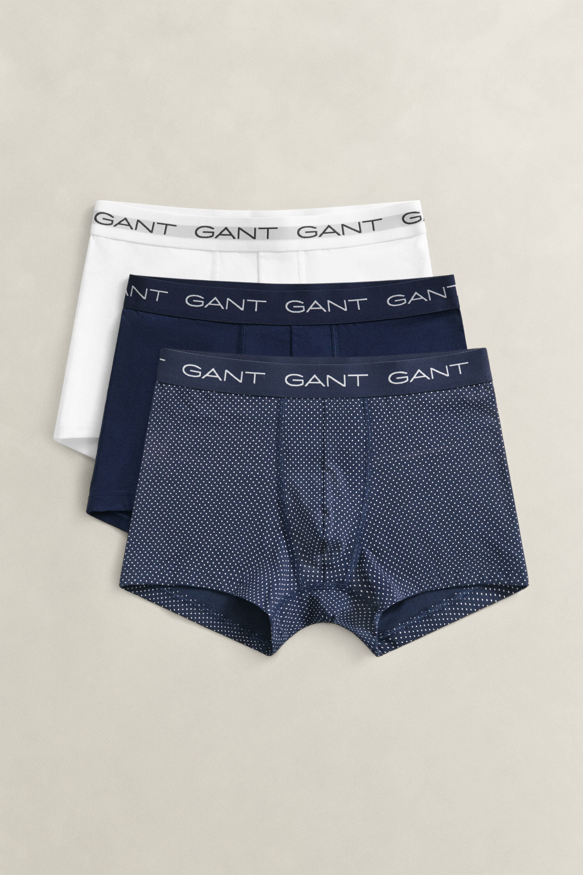 Paquete de tres bóxers con estampado de lunares