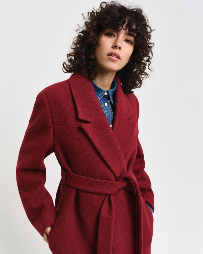 Abrigo cruzado con textura