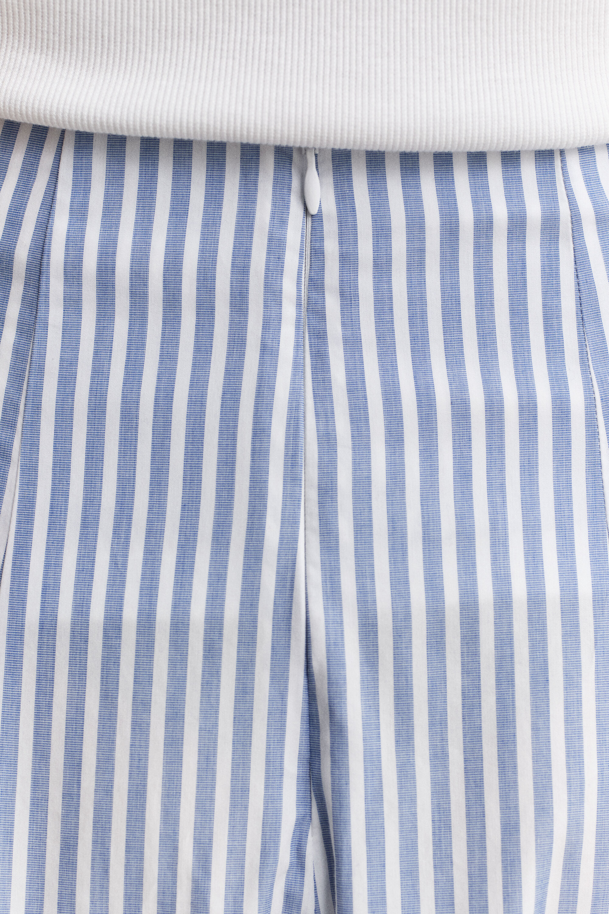 Falda midi de algodón a rayas