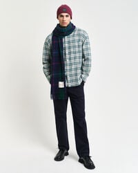 Camisa extragrande de cuadros con textura