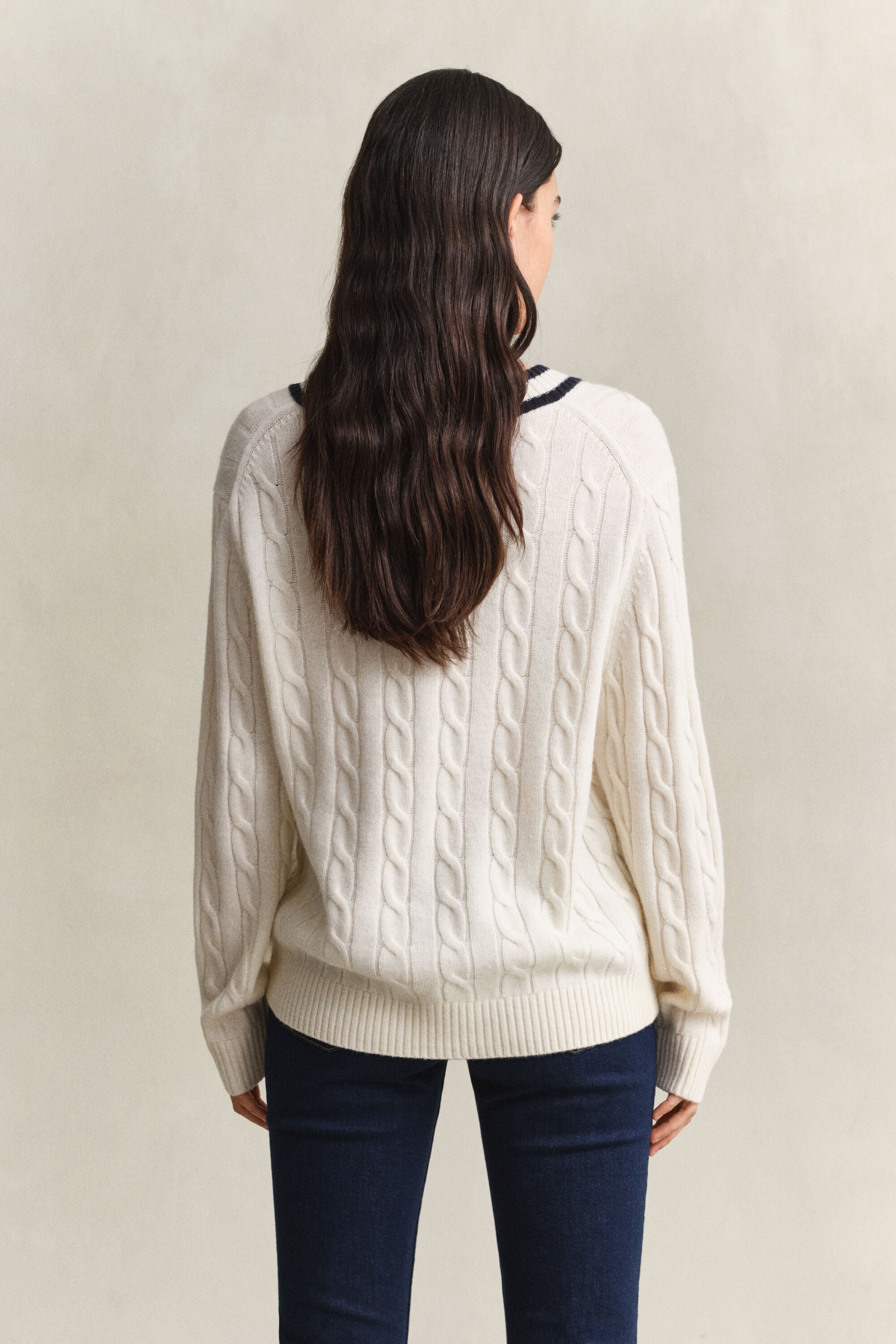 Jersey de punto de ochos de lana merino