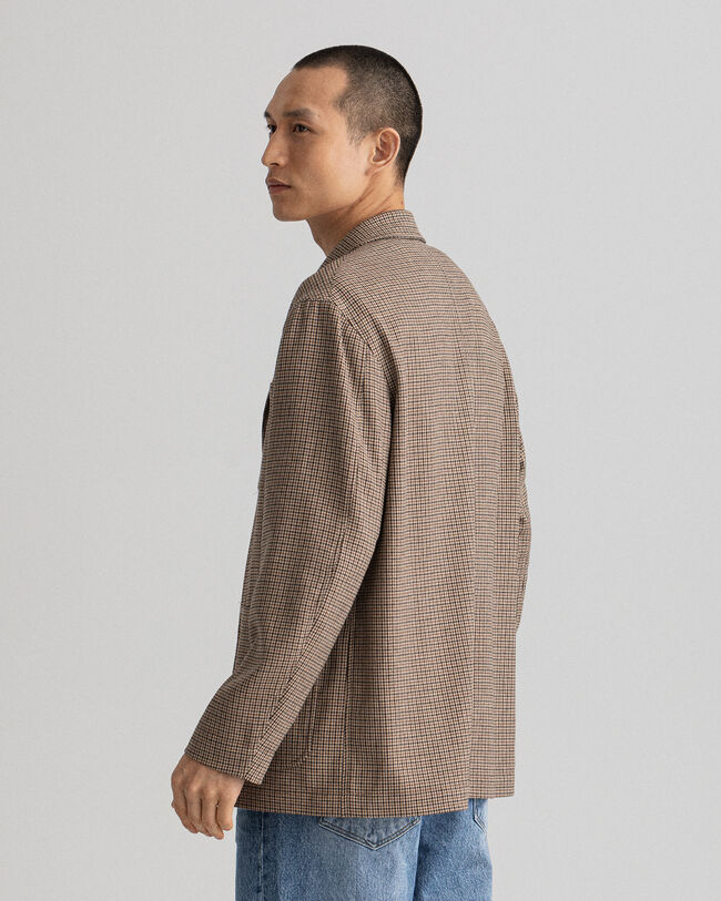 Chaqueta fruncida a cuadros