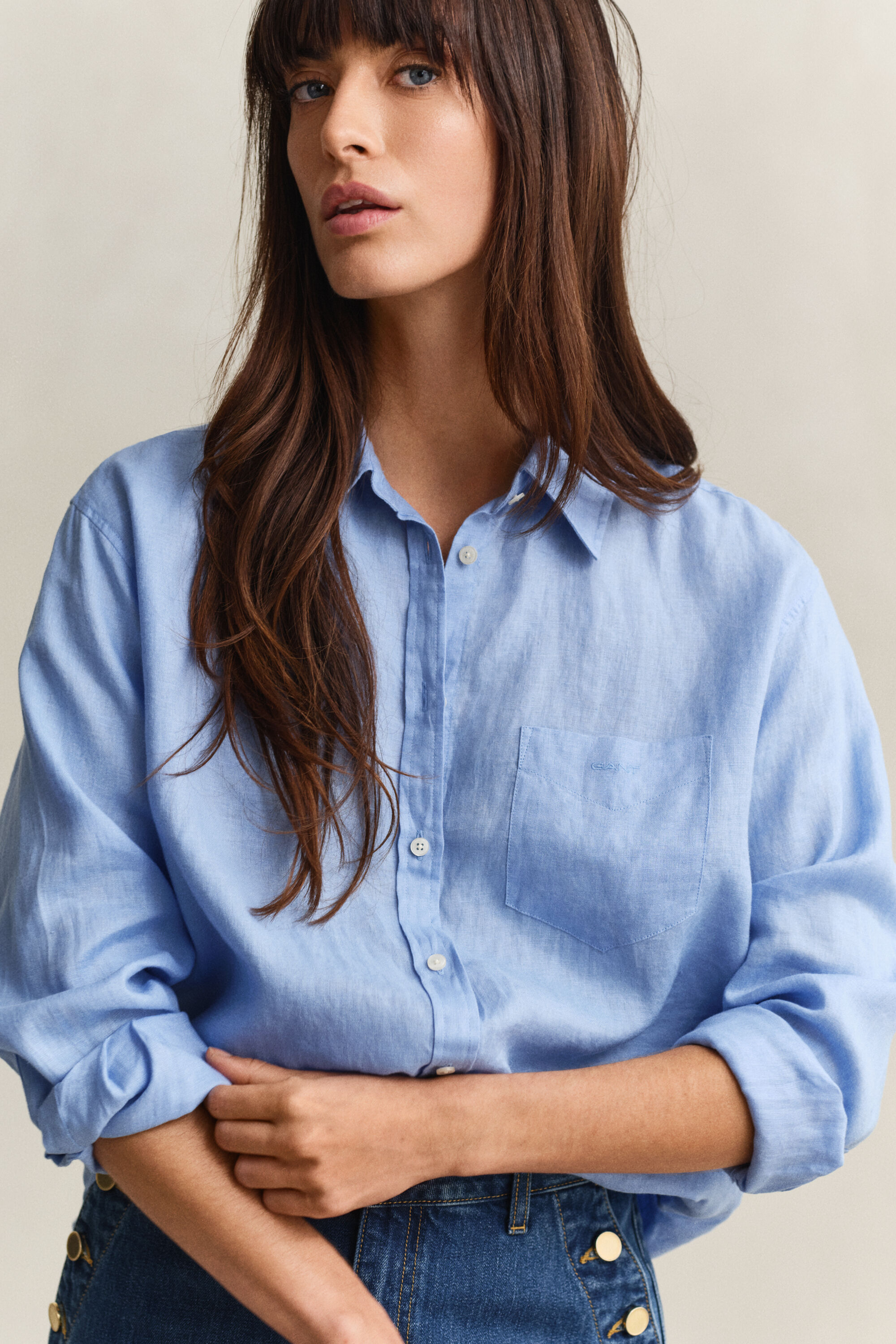 Camisa Relaxed Fit de lino