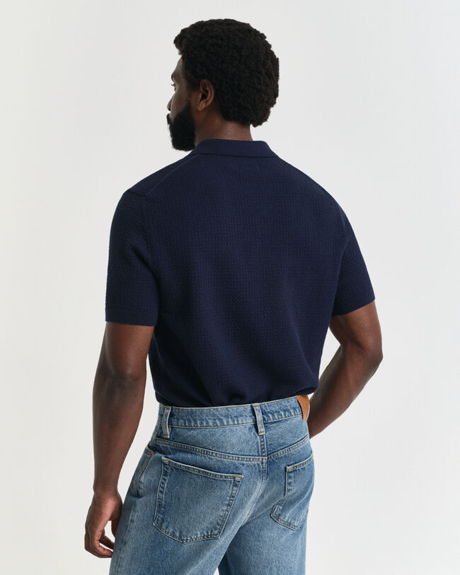 Polo de algodón Textured