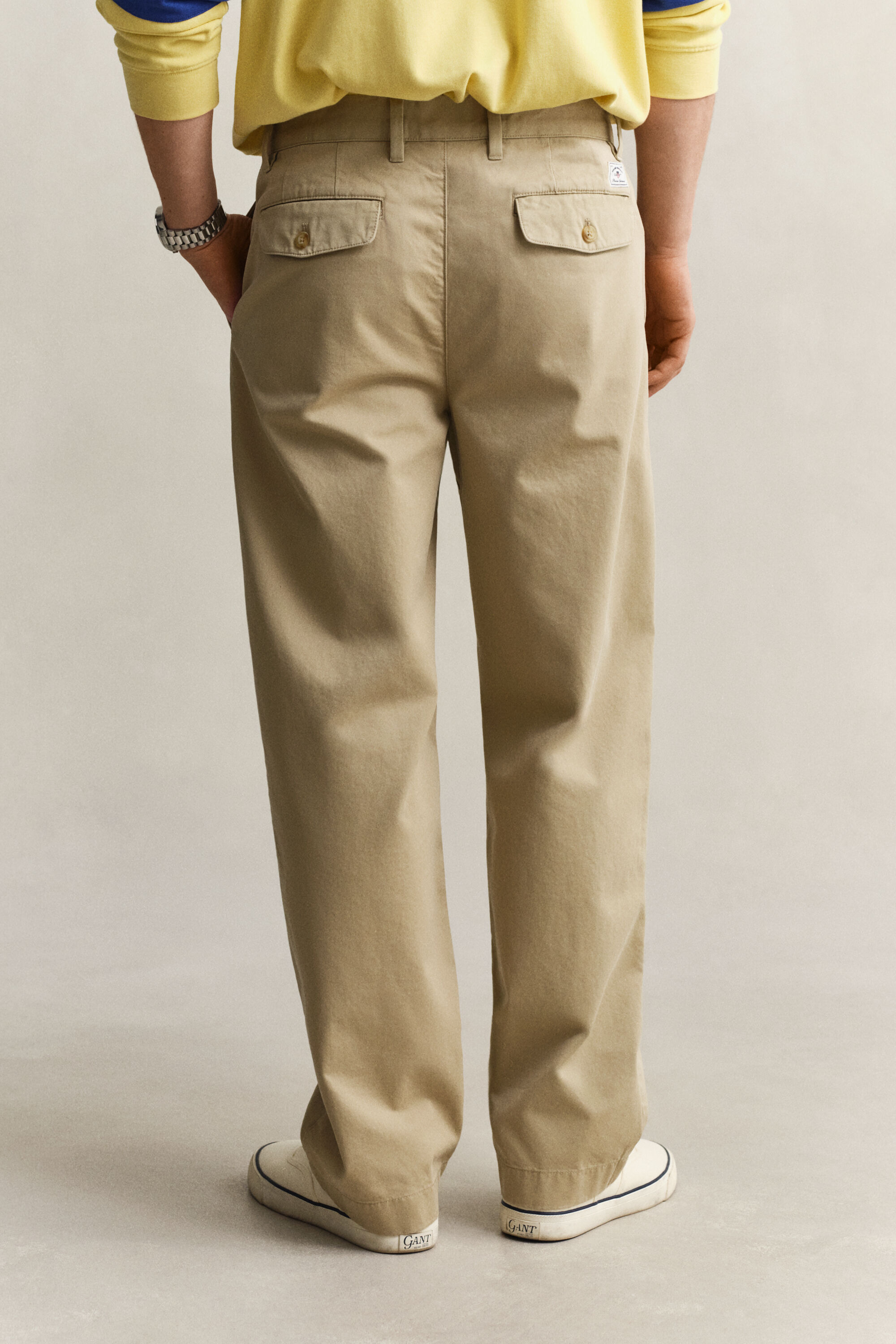 Pantalones chinos Relaxed Fit de sarga de algodón