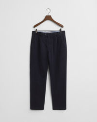 Pantalones Slim Fit de sarga de algodón ajustados en el bajo