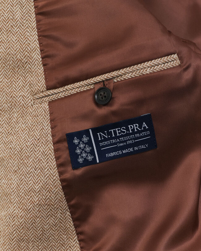 Americana de traje con diseño de espiga