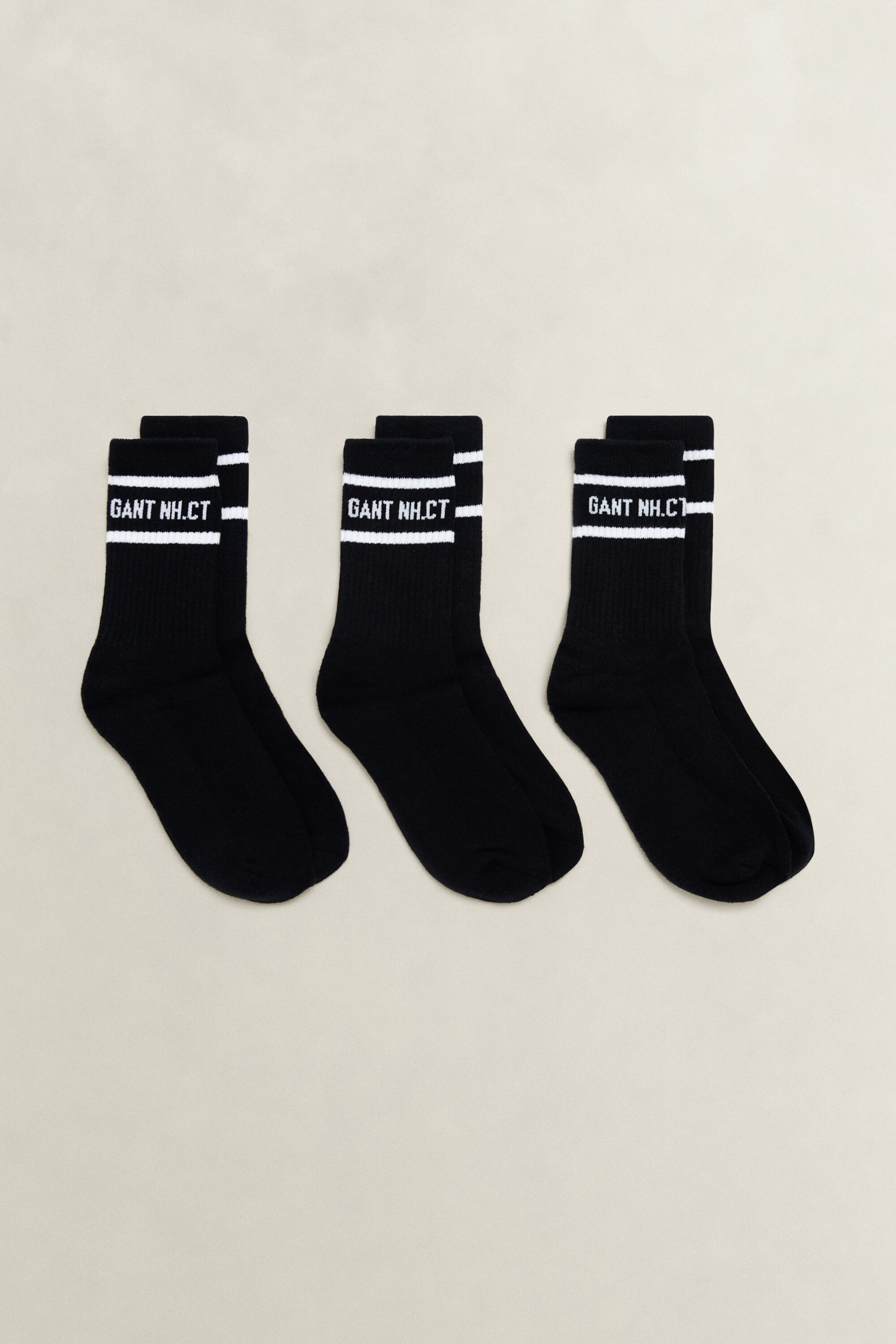 Paquete de tres pares de calcetines deportivos de rayas Teen Boys