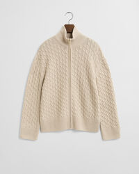 Cárdigan de punto de ochos con cremallera