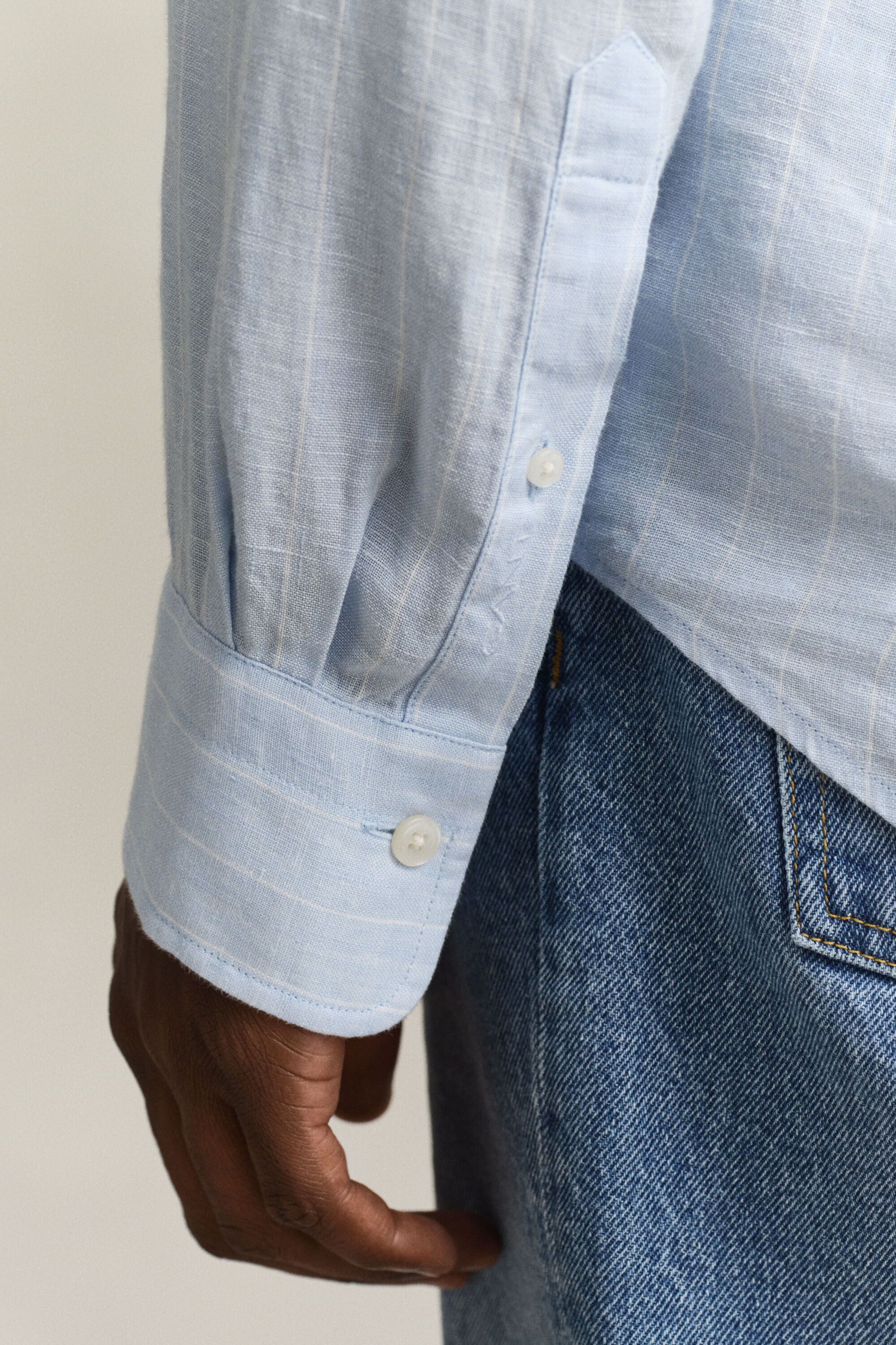 Camisa de lino a rayas