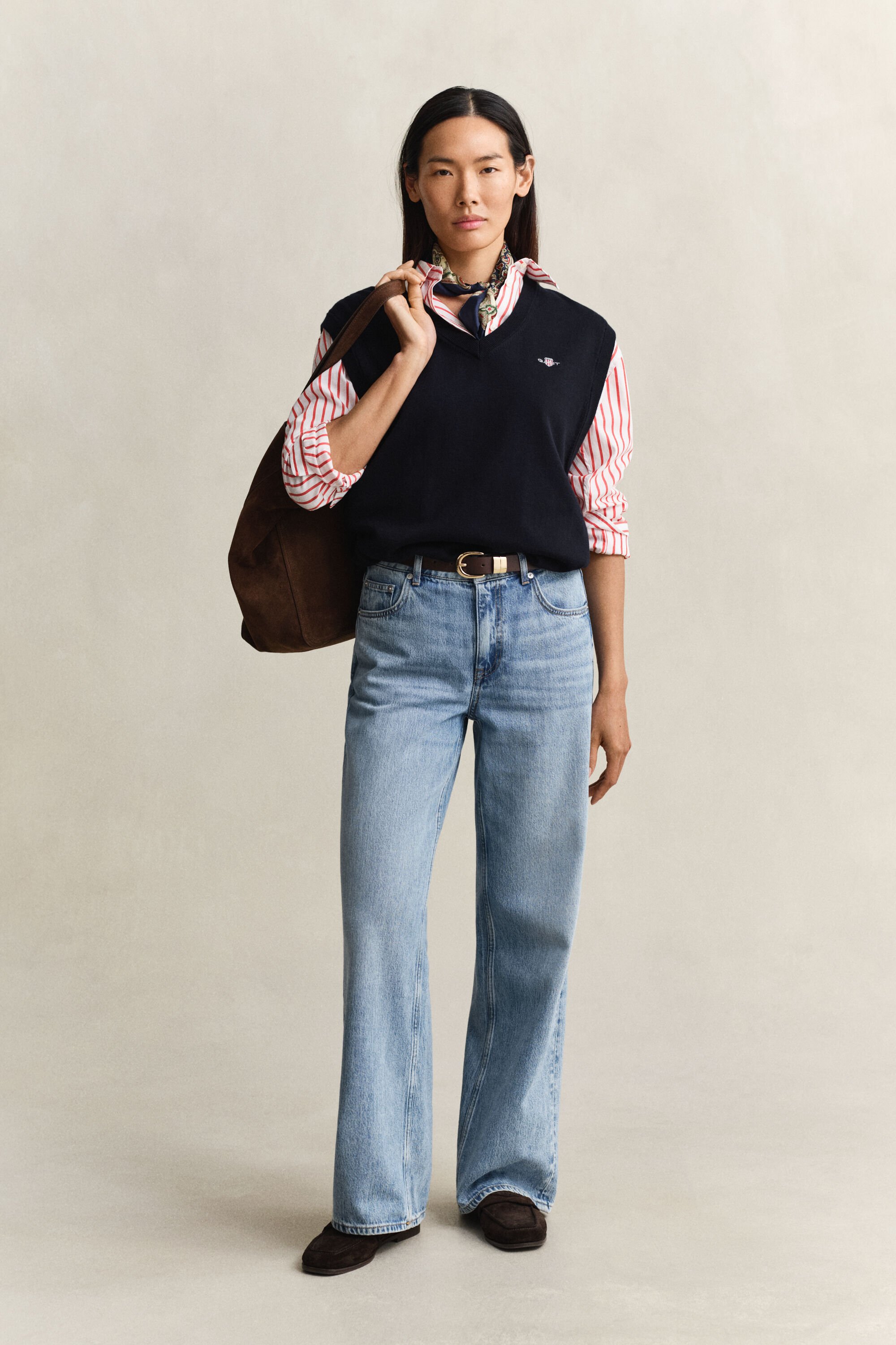 Camisa Relaxed Fit clásica de popelina a rayas