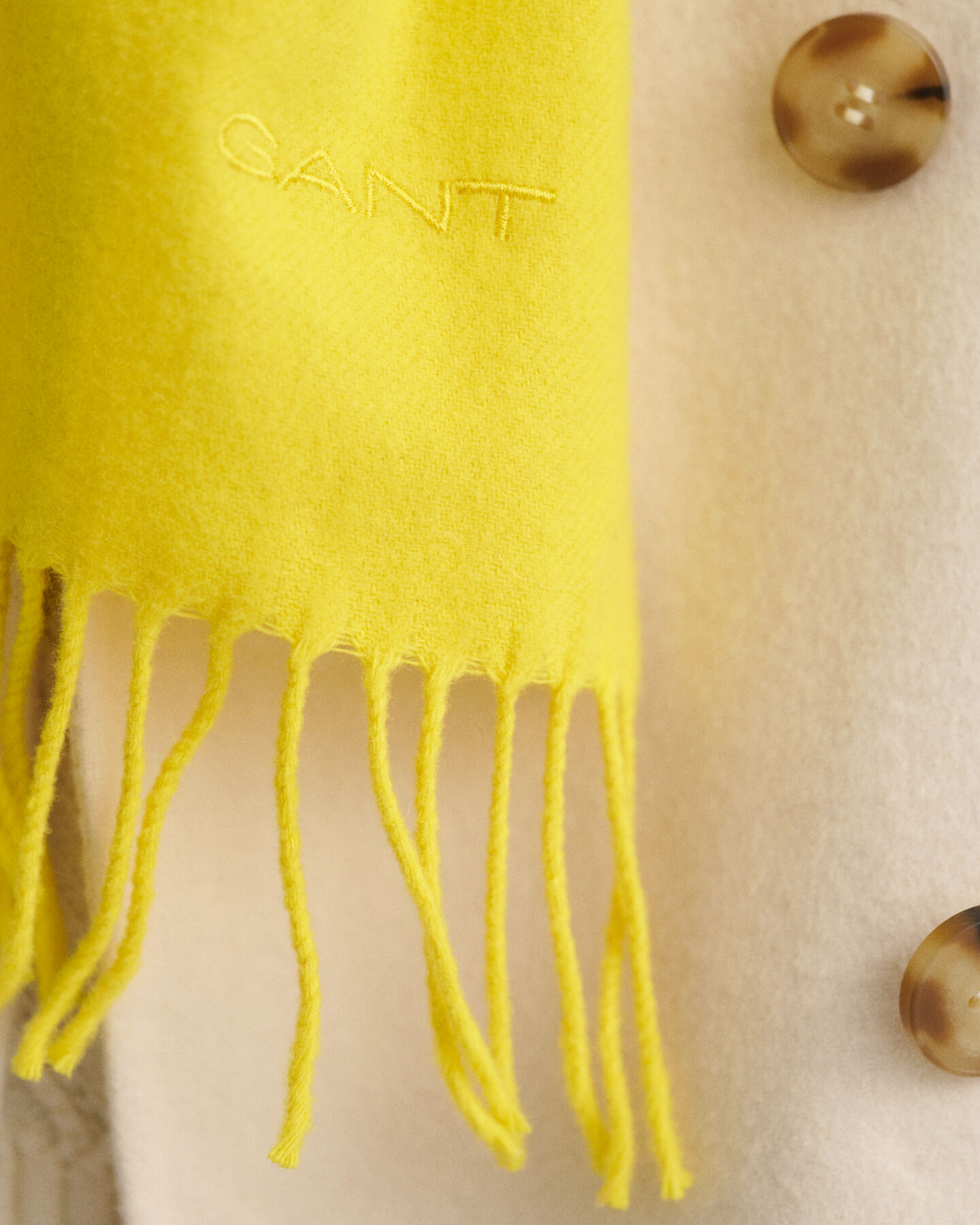 Bufanda tejida de lana Solid