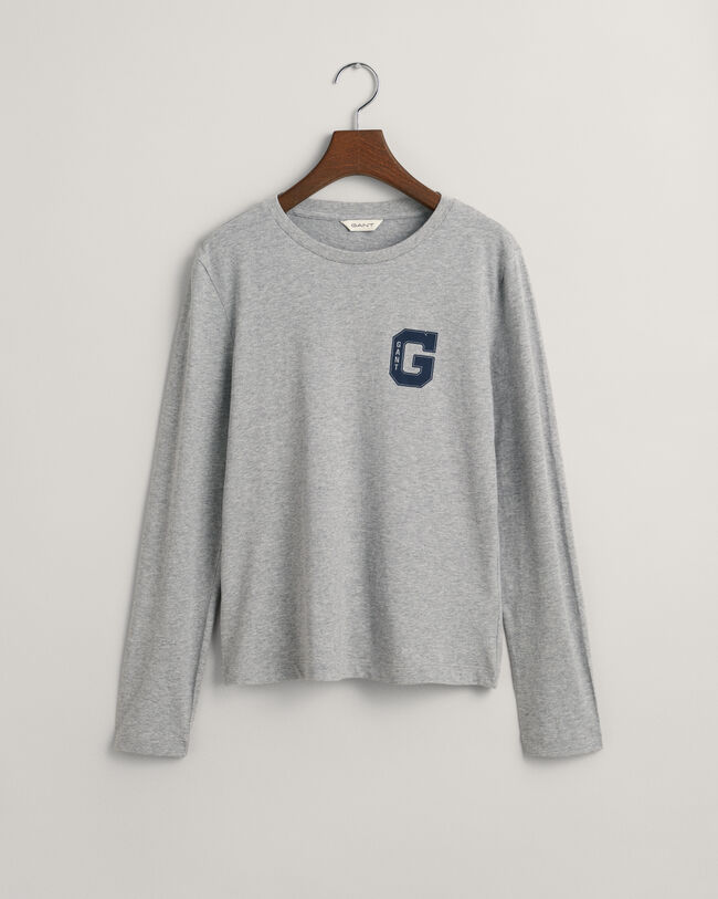 Camiseta de cuello redondo y manga larga G