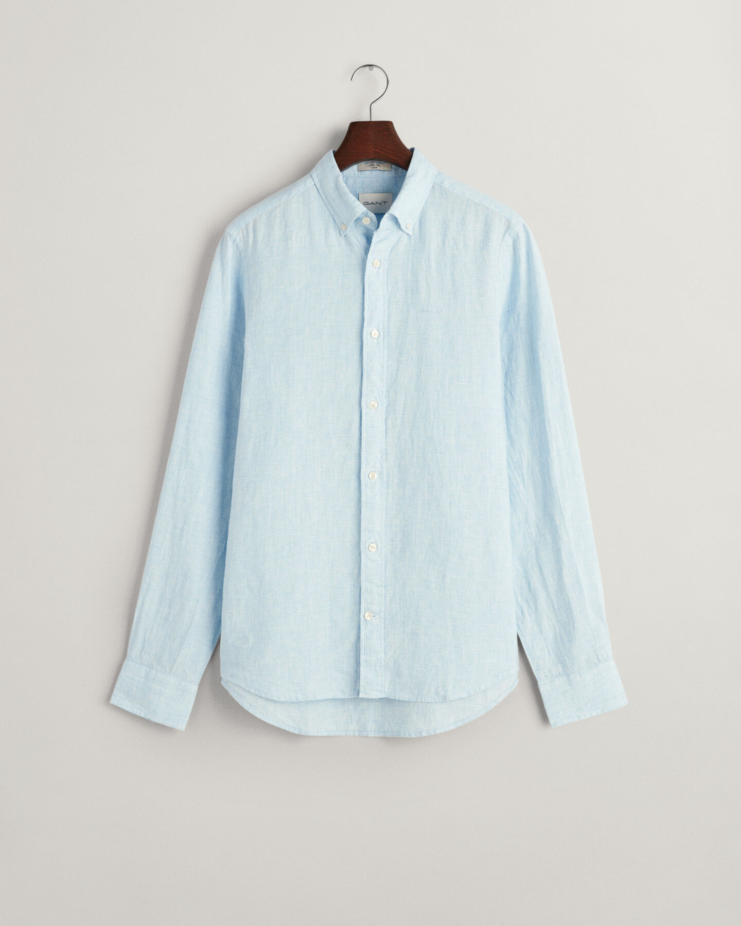 Camisa Slim Fit de lino Houndstooth